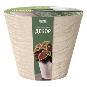 Кашпо Декор "Кашемир" 5л., Цв. Кремовый, пластик