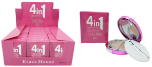 Пудра с зеркалом "Collagen", SPF25, 24шт в уп (ЦЕНА ЗА 1ШТ), цв. розовый, в кор.