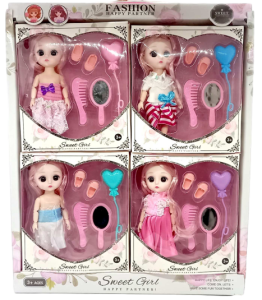 Кукла с аксесс. "Sweet Girl" 17*15см, микс, в кор.