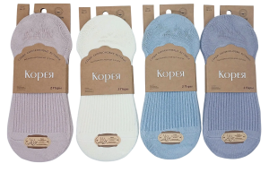Носки жен. 36-41 (ЦЕНА ЗА 10ПАР) Корея, хлопок, кор., микс