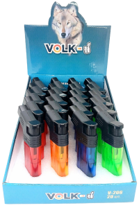 Зажигалка-Горелка Volk, 20шт (ЦЕНА ЗА 20ШТ), глянц. микс