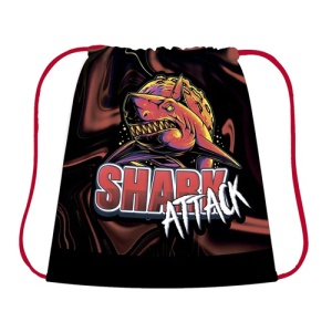 Сумка для сменной обуви " Пчелка " СДС-3 Shark attack 42*34см цветная, с рисунком, ткань
