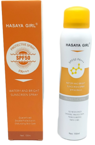 Солнцезащитный спрей "Hasaya Girl" увлажняющ., spf 50, 150мл, в кор.