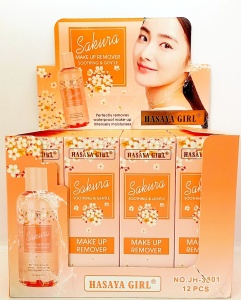 Ремувер для Лица Sakura "Hasaya Girl" 220мл. 12шт (ЦЕНА ЗА 1ШТ)