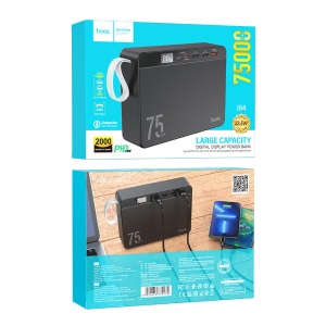 Power Bank Hoco J94 75 000mAh Overlord 22.5W fully compatible - Black, в кор.