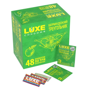 Презервативы Luxe Condoms, Бермудский Треугольник, 3в1, 48шт (ЦЕНА ЗА 48ШТ) 