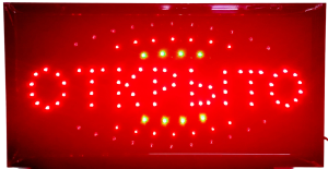 Вывеска светодиод. "Открыто" 48*25см, в кор.