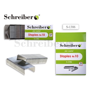 Скобы №10 Schreiber оцинкованные, до 20л, 1000шт