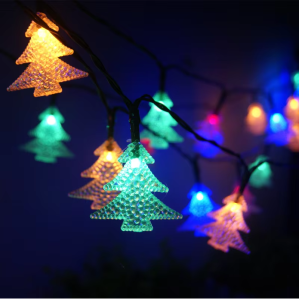 яяя Гирлянда Елочки, 3,5м, d=3см, 40LED, разноцв. белый провод