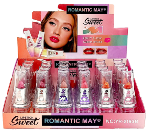 Помада для губ "Romantic May" 4гр, 24шт (ЦЕНА ЗА 1ШТ) МИКС