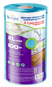 Салфетки универс. SUNLIGHT 100шт Супервпитывающие в рулоне