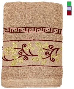 Полотенце махр., с рис. Узоры, 65*125см, микс
