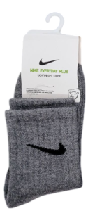 Носки дет. длин. "Nike" шерсть, рр. 9-12, 10пар (ЦЕНА ЗА 1ПАРУ), цв. серый