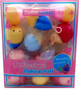Спонж для макияжа 12шт (ЦЕНА ЗА 12ШТ)  23*19см, "Sweet Beauty" в кор.