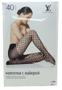 Колготки Louis Vuitton 40DEN, капрон, р. 2-3, черн.