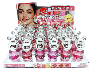 Масло для губ "Romantic Rain" мишки 8см, 24шт (ЦЕНА ЗА 1ШТ), микс
