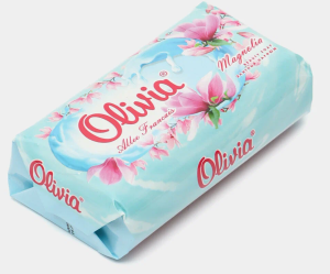 Мыло туалетное 90гр, 6шт (ЦЕНА ЗА 6ШТ) Магнолия Olivia