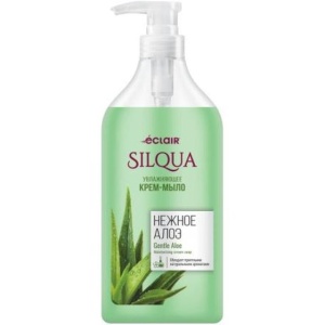 Мыло жидкое крем SILQUA 830мл дозатор НЕЖНОЕ АЛОЭ