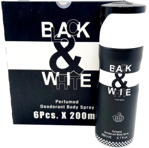 Дезодорант "Black and White" 200мл, муж. спрей, 6шт в уп (цена за 1шт)