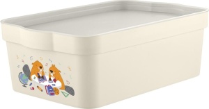 Ящик для хранения Keeplex коллекция School, с крышкой, soft-touch, 6л, 320х211х110мм