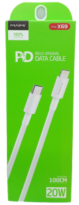 Кабель "Maimi" Type-C to Lightning, 1м, 20W, бел., в кор.