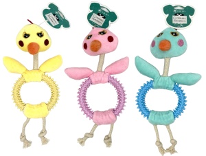 Игрушка мягкая FOR PET с рез. 28см, подвес, микс