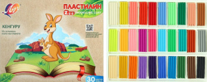Пластилин " Луч " ZOO 30цв ,450г, 30*24см, в кор.