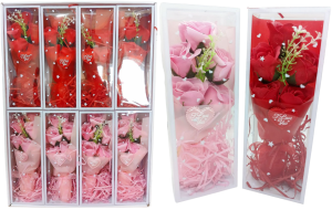 #Роза мыльная I Love You 25*9см, 8шт в уп (ЦЕНА ЗА 1ШТ), микс