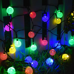 яяя Гирлянда улич. 10м, 100LED Шар, d=3см, разноцветн. черн пров. 