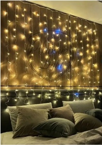 яяя Гирлянда Штора, 2*2м 240LED, цв желтый., белый провод