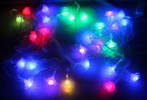Гирлянда Роза, 3,5м, 40LED, разноцв. бел. провод