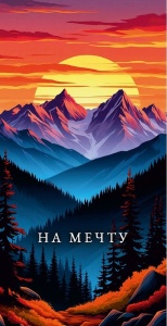Конверт для денег "На мечту" (ЦЕНА ЗА 10ШТ) 16см*9см (Вершины желаний) Optima