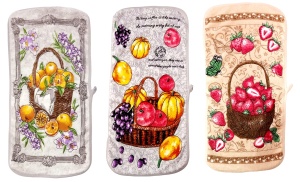 Полотенце микрофибра, 46*23,5см, рис. фрукты, крючок, микс
