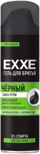 Гель для бритья EXXE, 200мл, Черный, Сила угля, очищающий
