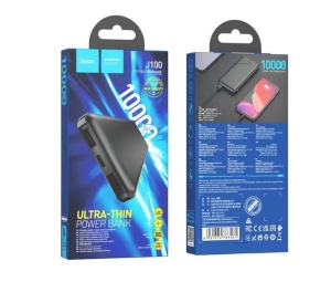 Power Bank J100, 10 000 мАч, (2USB, USB Type-C, microUSB)  в кор.