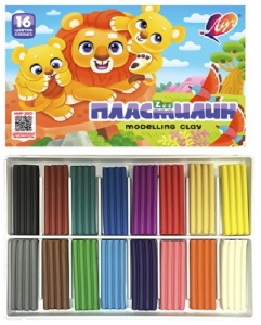 Пластилин "Луч" ZOO 16цв 240г картонная упаковка