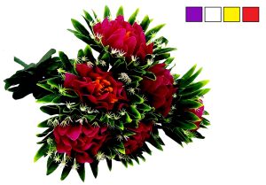 Цветок искусственный, Пионы, 48см, 6 голов, микс 