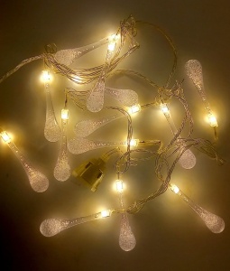 яяя Гирлянда Сосульки d=7см, 20LED, 4м, желт. белый провод