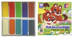 Пластилин "Луч" ZOO 10цв, 150г, картонная упаковка