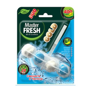 Подвесной блок для унитаза " Master Fresh " Duo Effect 5 в 1, морской, 1шт