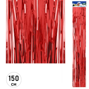яяя Дождик 9,5*150см красный, пакет, европодвес (ЦЕНА ЗА 10ШТ)