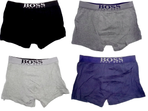 Трусы мужские однот. боксеры, BOSS, микс, р-р 4XL, (цена за 1шт) хлопок, в пакете