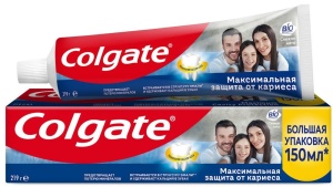 Зубная паста 219г, "Colgate" максимальная защита от кариеса свежая мята 