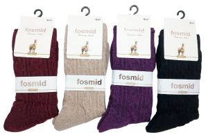 яяя Носки жен. "Fosmid" шерсть, длин., тепл., рр 36-41 (ЦЕНА ЗА 10ПАР), узоры, микс