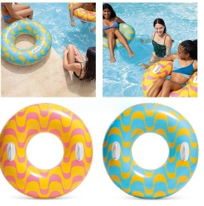 Круг для плавания 91см "INTEX", от 9 лет, микс, в пакете
