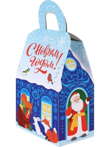 яяя Коробка для конфет Домик "Резиденция Дедушки" 29*24см, 1000 гр