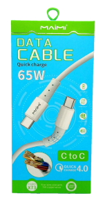 Кабель Type-C - Type-C, Maimi X73, 65W, силиконовый, 1м (белый) в кор.