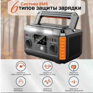 Портативная Станция A6, 520Втч/1000W, 39,6*27,6см, в кор.