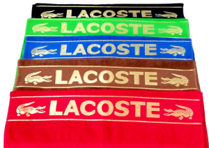Полотенце махр. Lacoste, 130*70см, микс