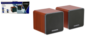 Колонки Gembird SPK-206, 2*2,5Вт, USB, 3.5мм (коричневый), в кор.